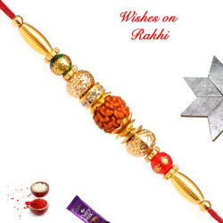 Rudraksh Rakhi with Coloring Beads
