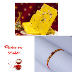 Rudraksh Rakhi with Delicious Bombay Ice Halwa