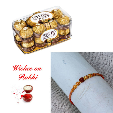 Rudraksh Rakhi with Ferrero Rocher Treats
