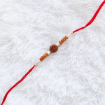 Rudraksh Rakhi with Pearls and Beads Work