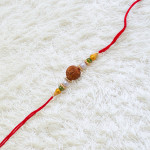 Rudraksh with Pearls and Beads work Rakhi