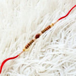 Rudraksha with Pearls and Colorful Stones Rakhi