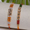 Set of 2 AD with Pearls and Beads Rakhis