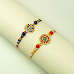 Set of 2 Artistic Handmade Rakhi