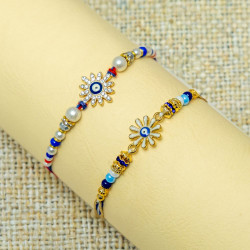 Set of 2 Beautiful Beaded Evil Eye Rakhi