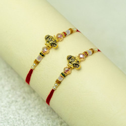 Set of 2 Decorative Gasnesh Rakhi Collection