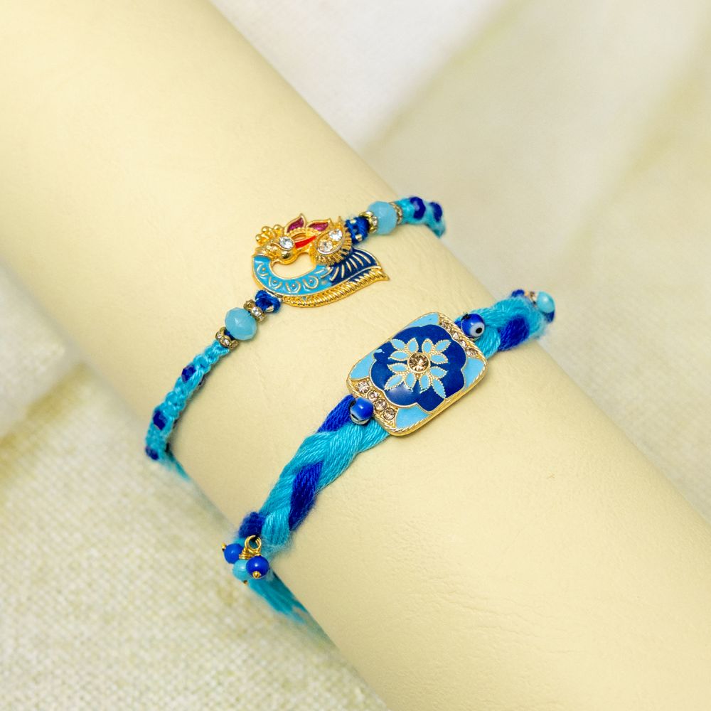 Set of 2 Modern Designer Evil Eye Rakhi Set of 2 Modern Designer Evil Eye Rakhi