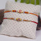 Set of 2 OM with Colorful Beads Rakhis