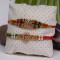 Set of 2 Rudraksh, AD with Crystal and Beads Rakhis