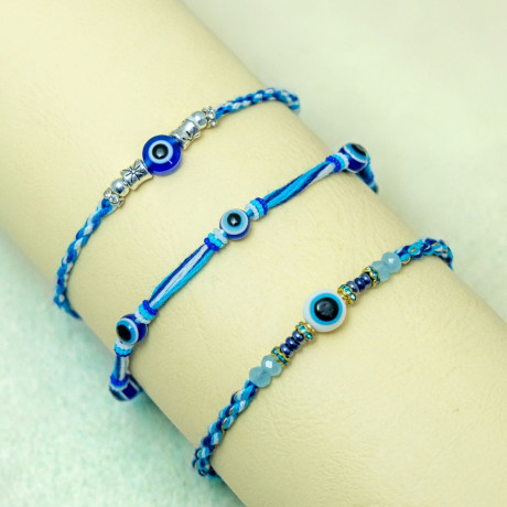 Set of 3 Nazar Suraksha Evil Eye Rakhi Set of 3 Nazar Suraksha Evil Eye Rakhi