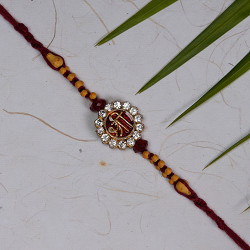 SHREE Motif Rakhi with AD and Beads