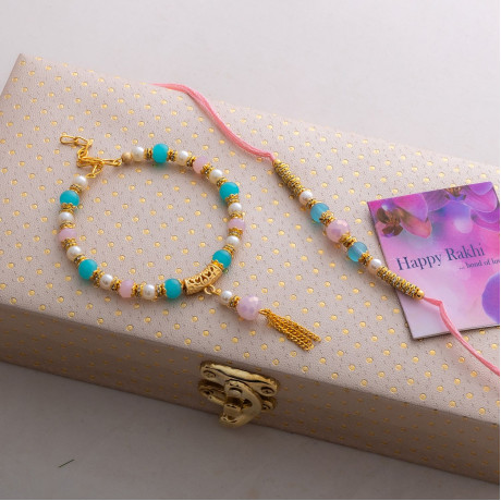 Sibling and Sibling-in-Law Rakhi Set in Harmony Box Sibling and Sibling-in-Law Rakhi Set in Harmony Box