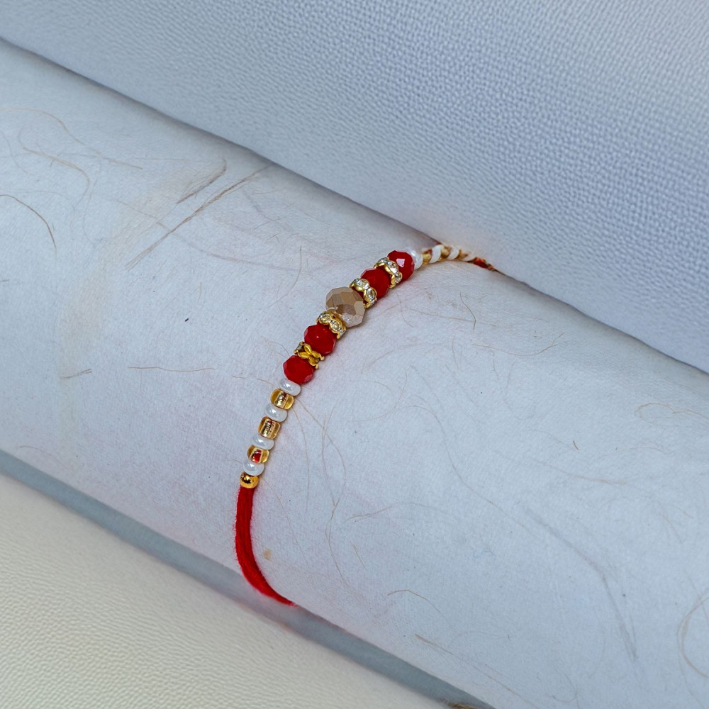 Sleek and Smart Beaded Rakhi Sleek and Smart Beaded Rakhi
