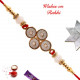 Sparkling AD Rakhi with Pearls and Beads