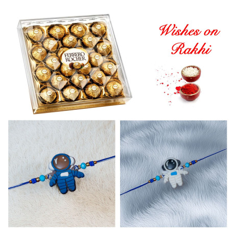 Special Set of 2 Kids Rakhi and 24 Pcs Ferrero Rocher Combo Special Set of 2 Kids Rakhi and 24 Pcs Ferrero Rocher Combo