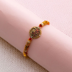 Spiritual Shree Ram Rakhi with Beads Work