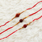 Supportive Sibling Handcrafted Rakhi Trio