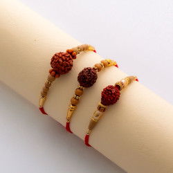 Supportive Sibling Handcrafted Rakhi Trio