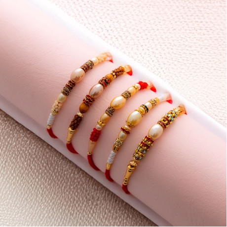 The Fab Five Handcrafted Rakhi Set The Fab Five Handcrafted Rakhi Set