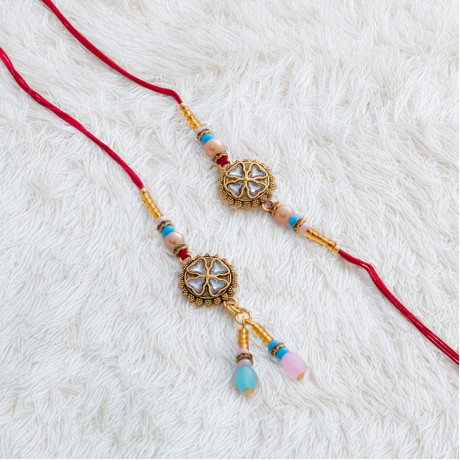 Timeless Kundan Rakhi Lumba Pair
