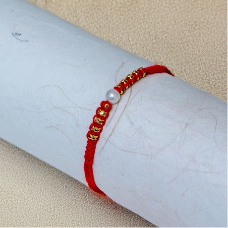 Timeless White Pearl Rakhi