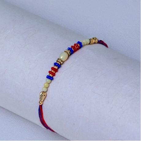 Traditional Pearl Beaded Rakhi