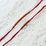 Traditional Set of 2 Rakhis with Wooden Beads Traditional Set of 2 Rakhis with Wooden Beads