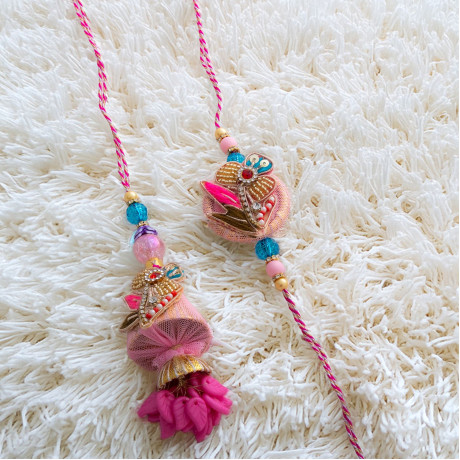 Traditional Thread and Bead Rakhi Lumba