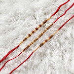 Traditional Trio of Rakhis with American Diamonds and Pearls