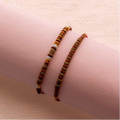 Unique Pair of Rakhis with Beads and Pearls