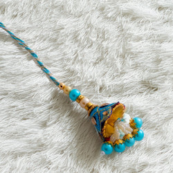 Vibrant Lumba Rakhi with Thread Work