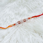 White AD and Pearls Rakhi