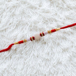 White Beads with AD Rakhi
