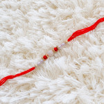 White Pearls and Colored Beads Rakhi